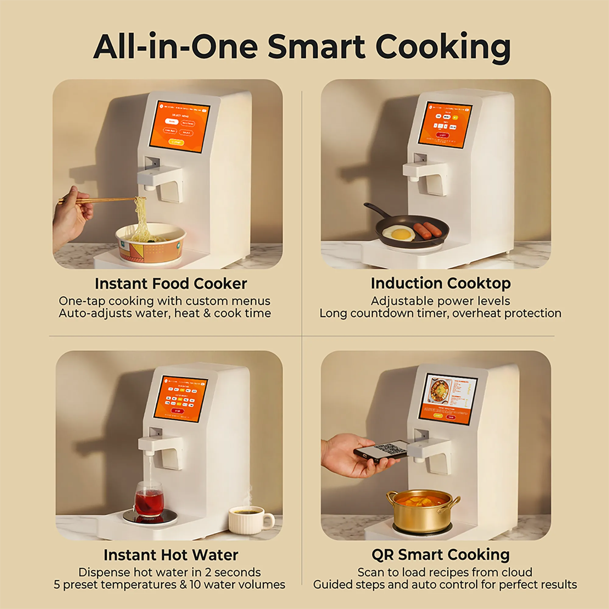 Neo Cucina Robot Chef all-in-one smart cooking functions.