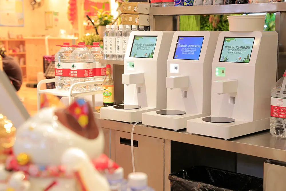 NEO CUCINA smart ramen cooker installed in convenience store for self service instant noodles