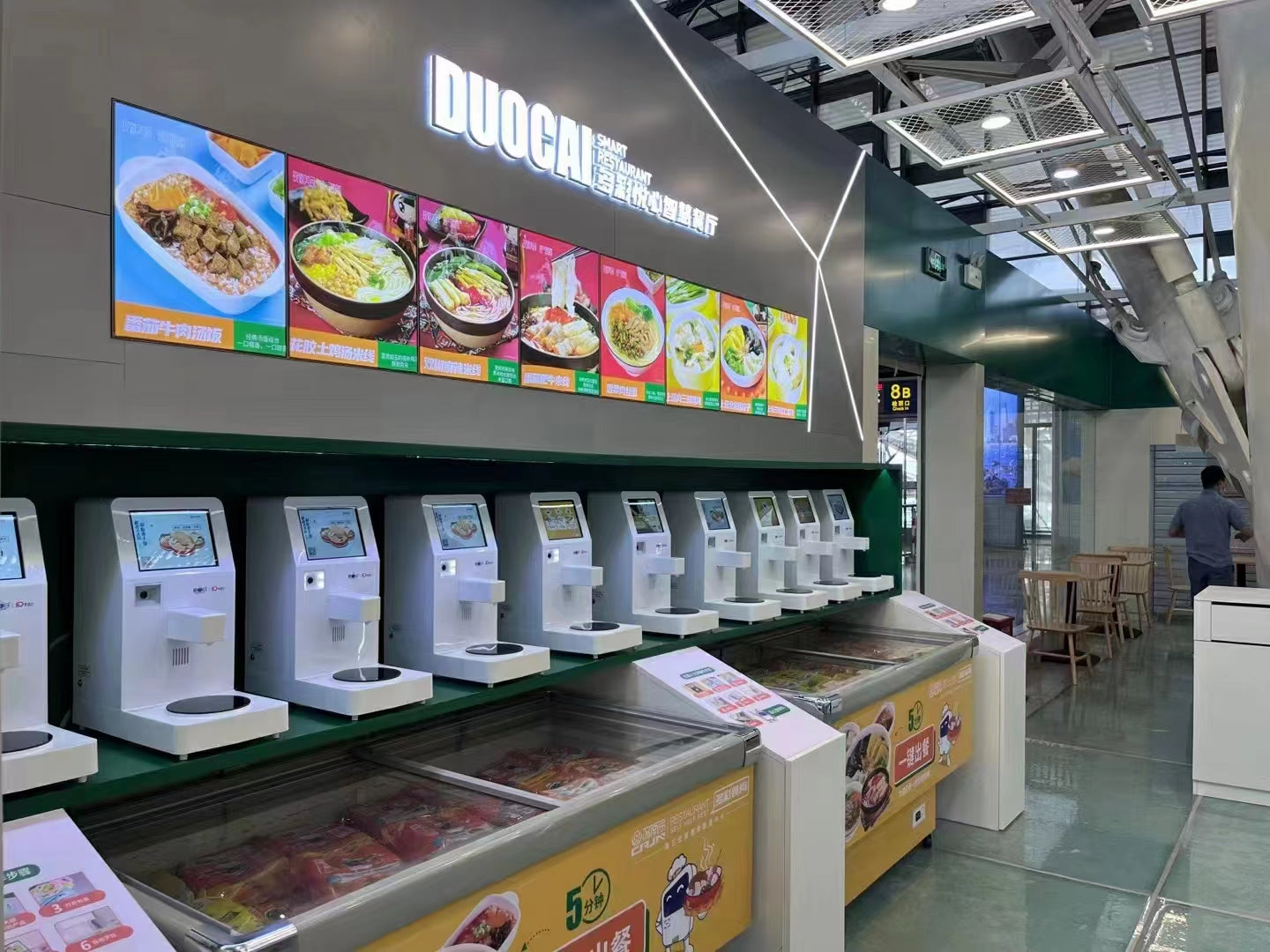 NEO CUCINA automatic ramen machine in convention center food area for high volume self service