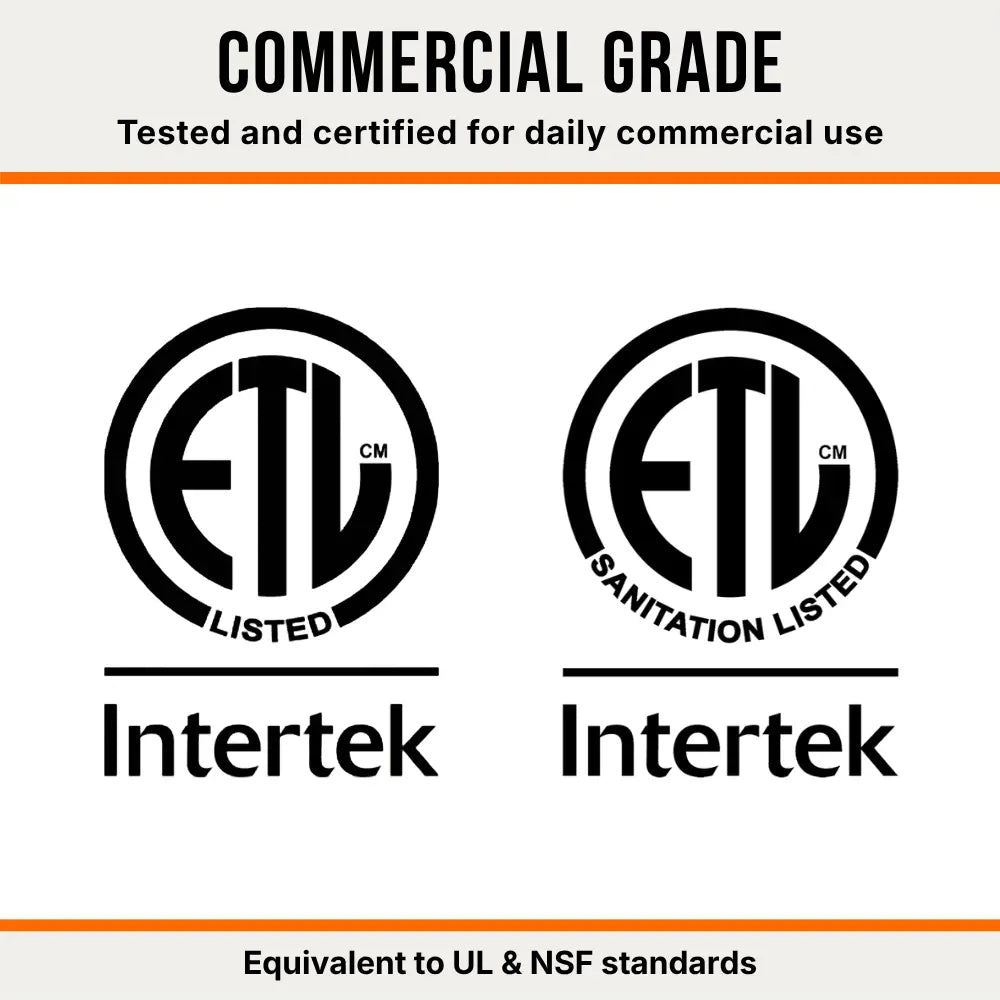 NEO CUCINA ramen machine ETL Listed and ETL Sanitation Listed by Intertek — equivalent to UL electrical safety and NSF food safety standards