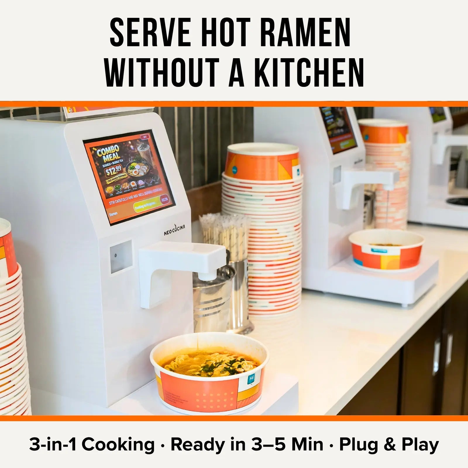 Smart Commercial Ramen Cooker by NEO CUCINA commercial ramen cooker for self-serve hot food business