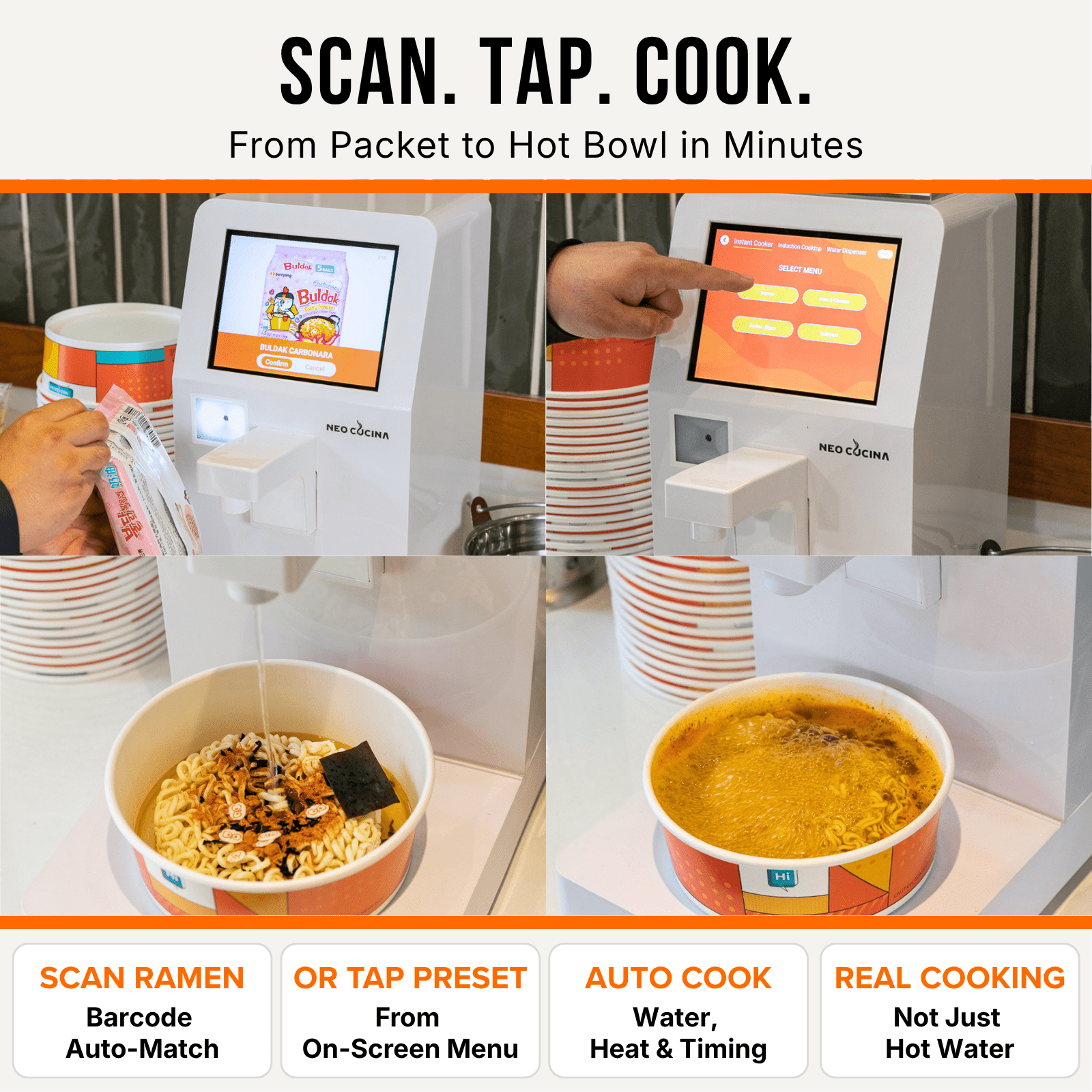 Smart Commercial Ramen Cooker by NEO CUCINA commercial ramen cooker for self-serve hot food business