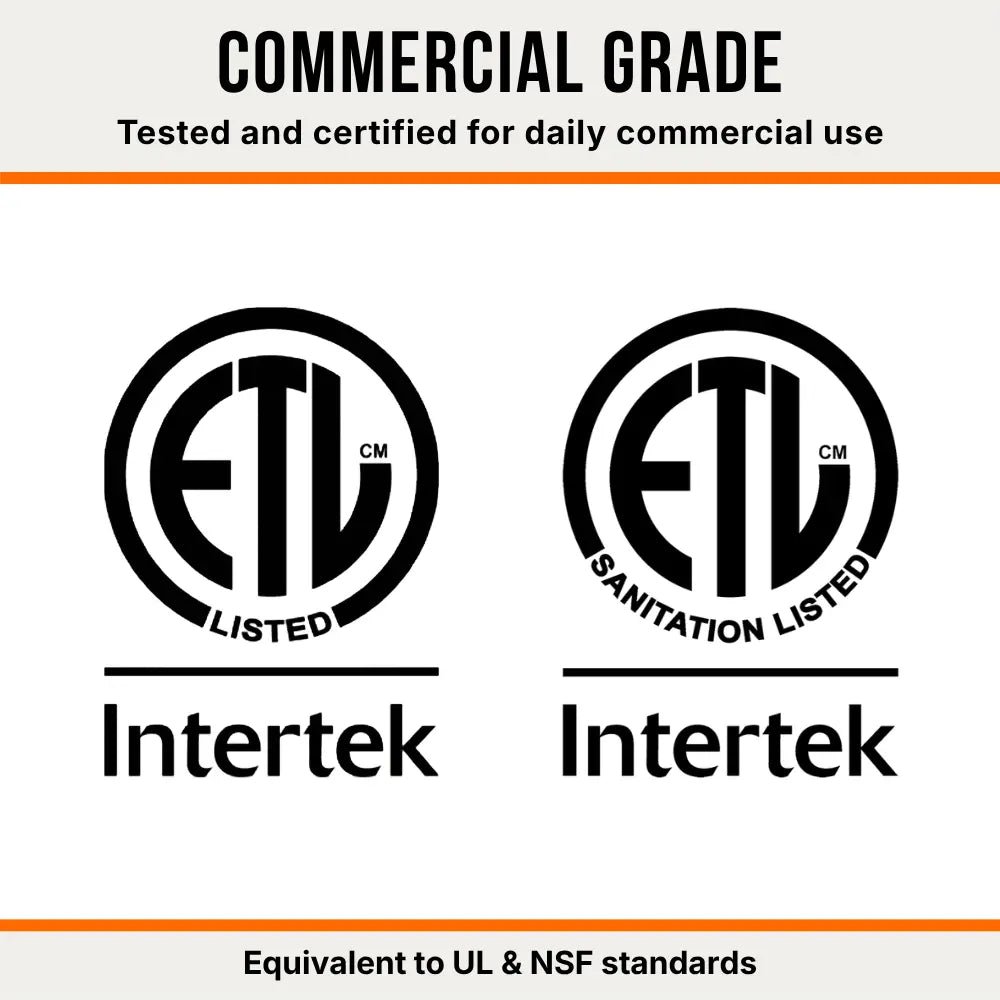 NEO CUCINA ramen machine ETL Listed and ETL Sanitation Listed by Intertek — equivalent to UL electrical safety and NSF food safety standards