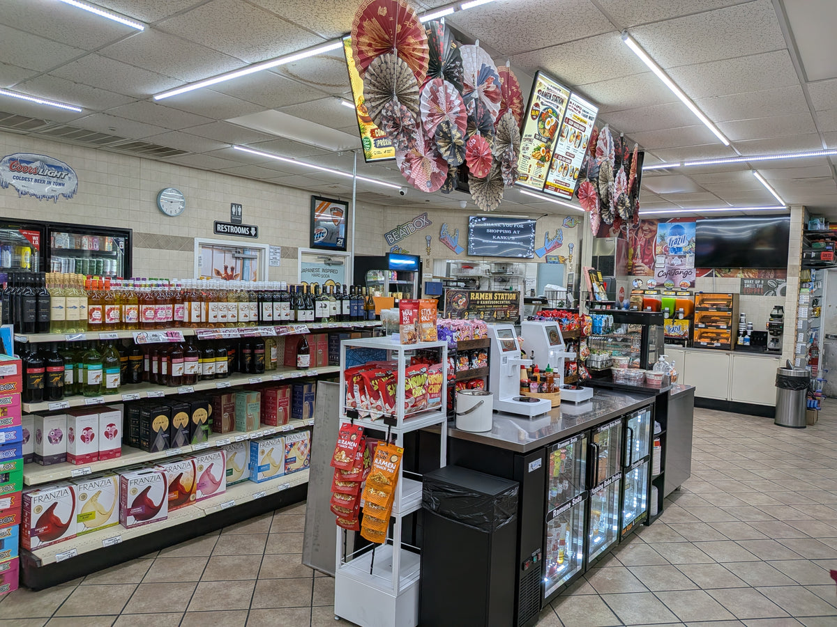 Two NEO CUCINA Pro ramen cookers at a gas station market in Chattanooga, Tennessee